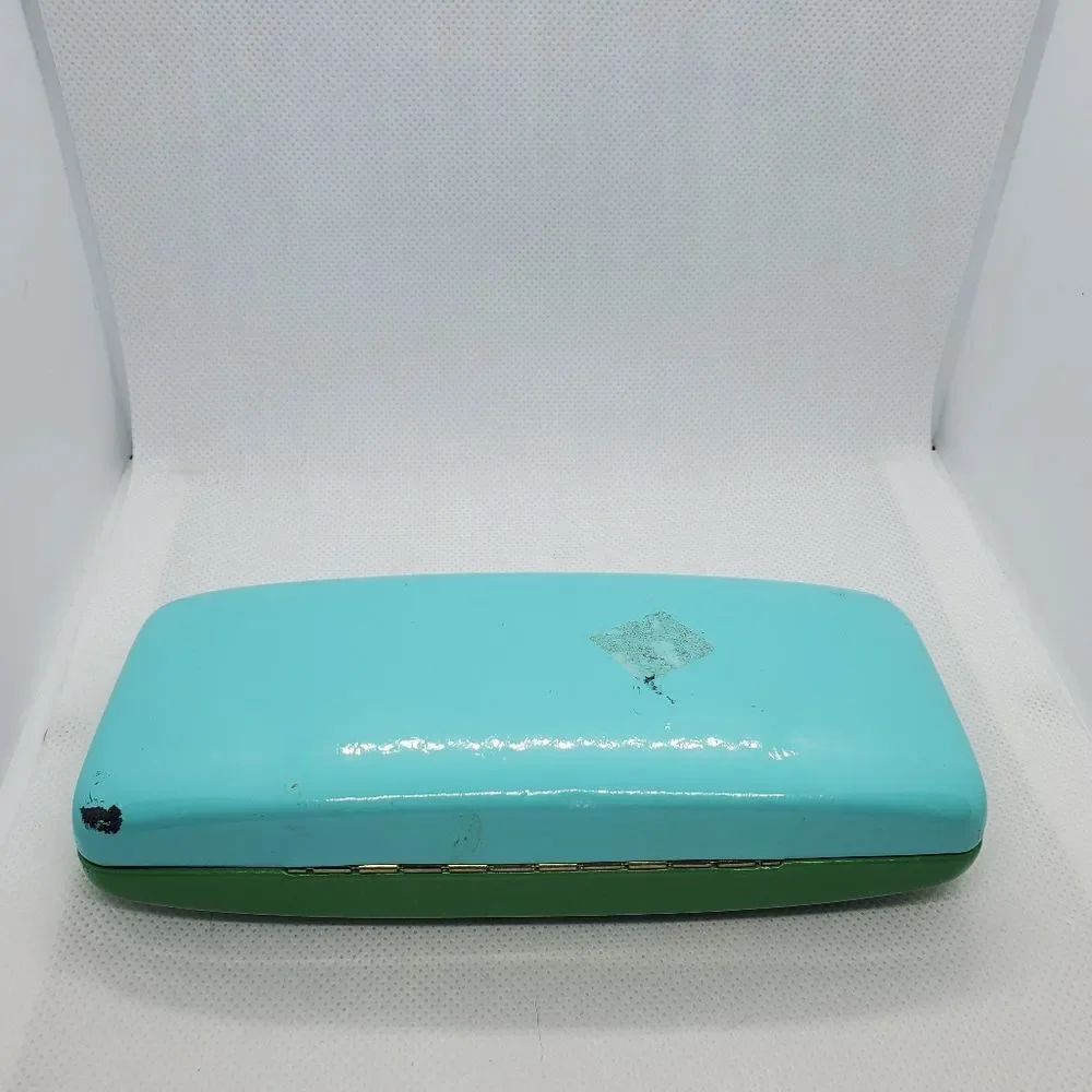 Kate Spade Green & Black Glasses Case